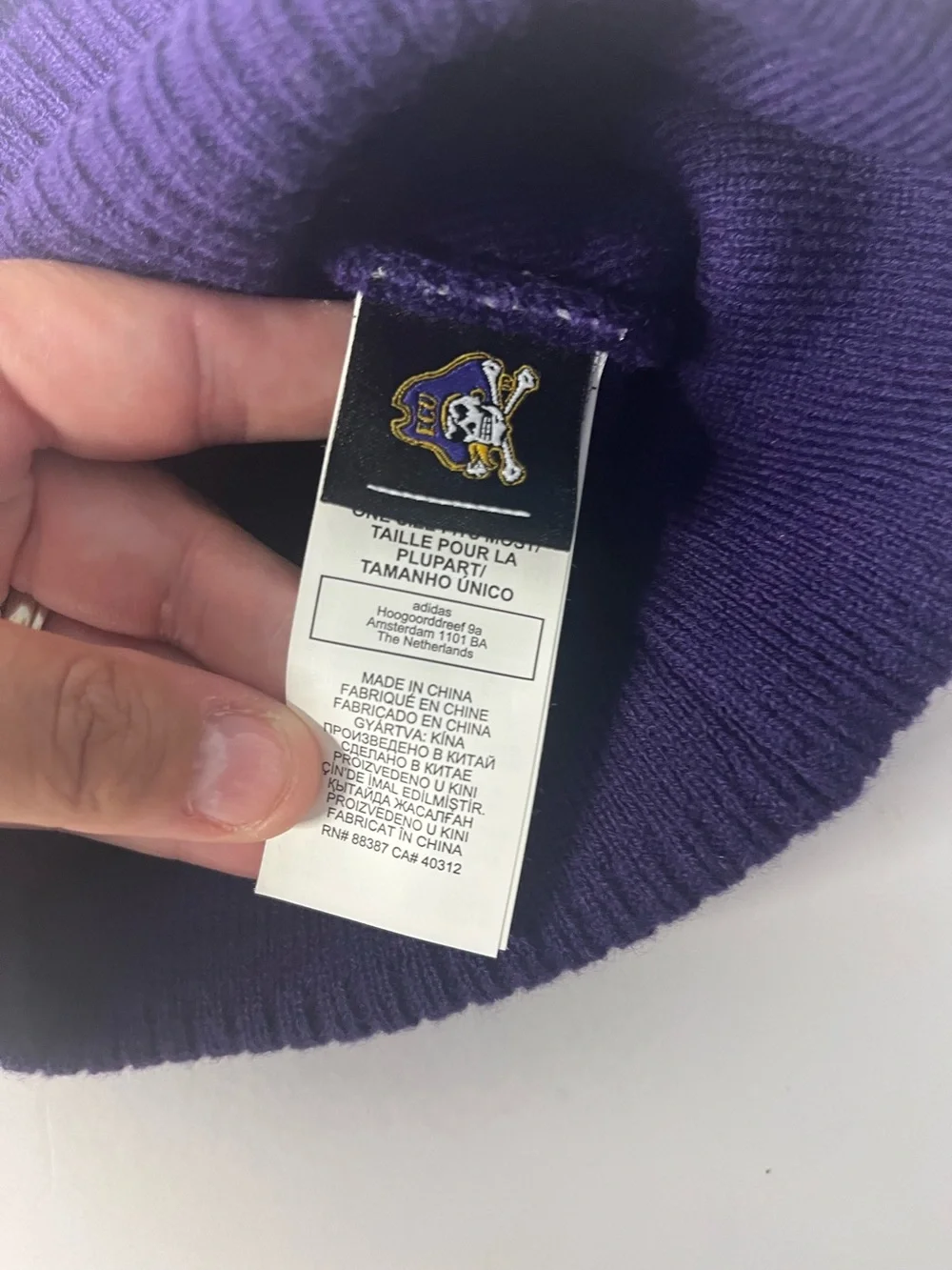 East Carolina ECU Pirates adidas Cuffed Pom Beanie Hat toboggan Women’s Purple